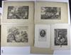 Collection of approximately 80 etchings, engravings and mezzotints.
